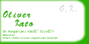 oliver kato business card